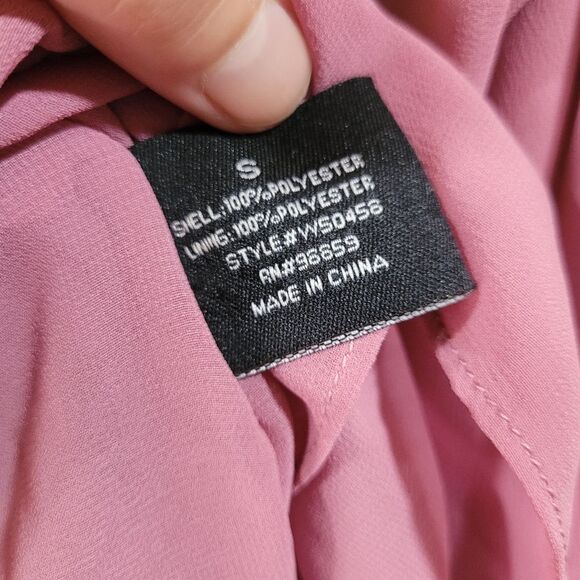 W118 by Walter baker size small pink split long sleeve peplum top - Picture 8 of 12